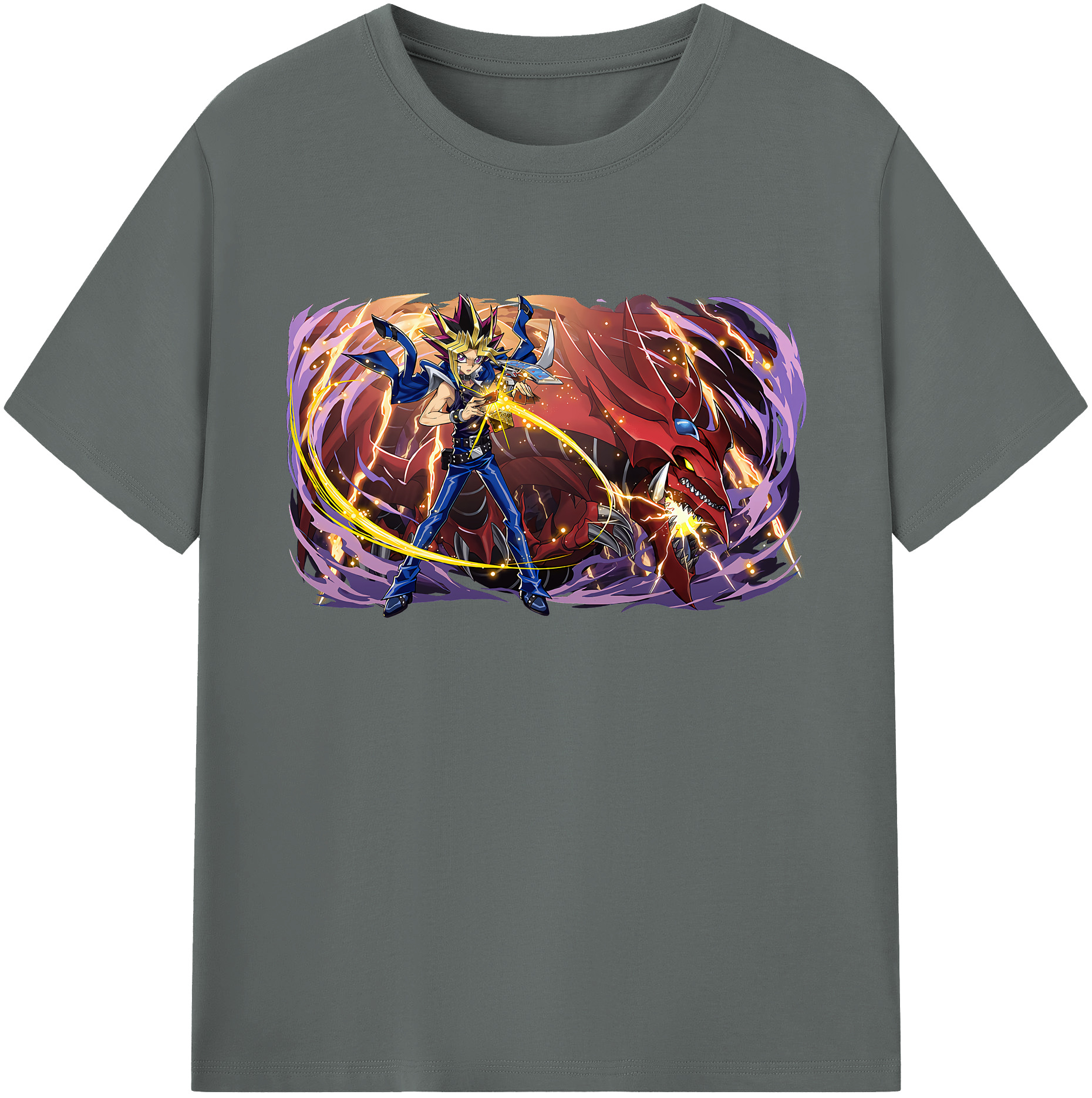 （画像用） 遊☆戯☆王 Yu-Gi-Oh! 綿100％ メンズ半袖Tシャツ｜肌触りやわらか＆通気性